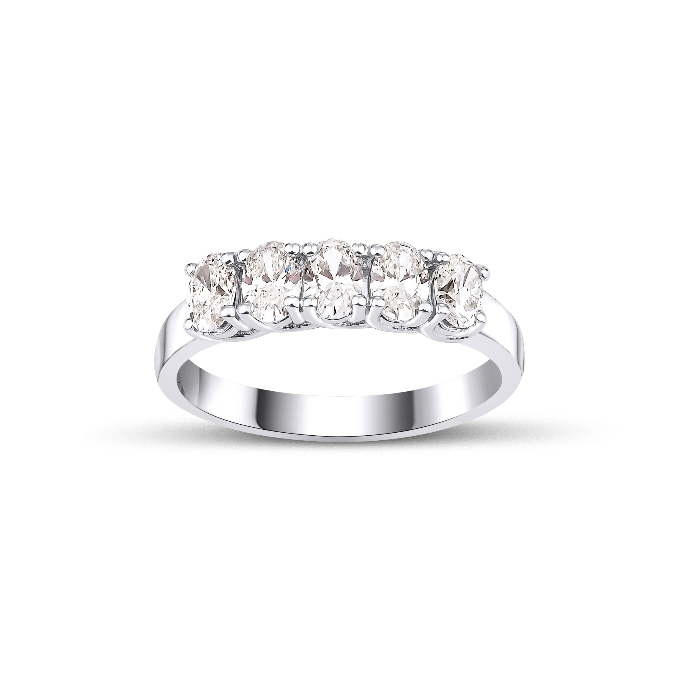 1.00 Karat Oval Beştaş Yüzük