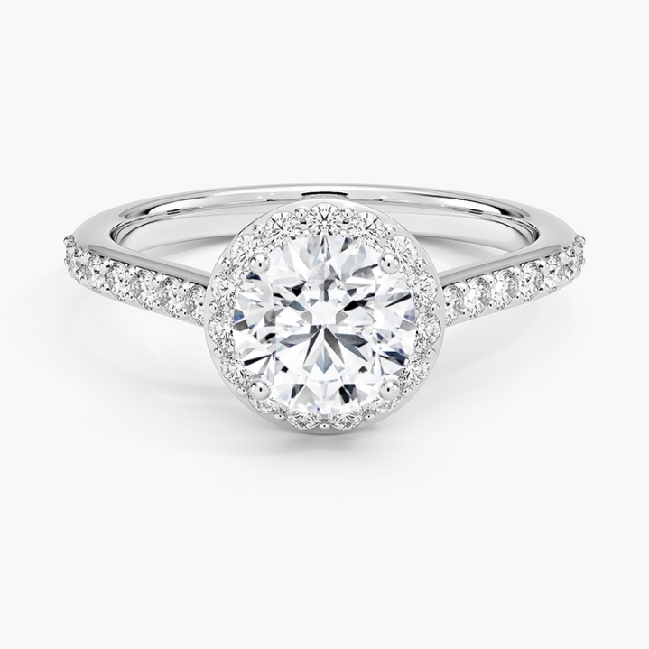 1.41 Karat F Color Vs1 Halo Lab Grown Pırlanta Yüzük - JDYZ00066