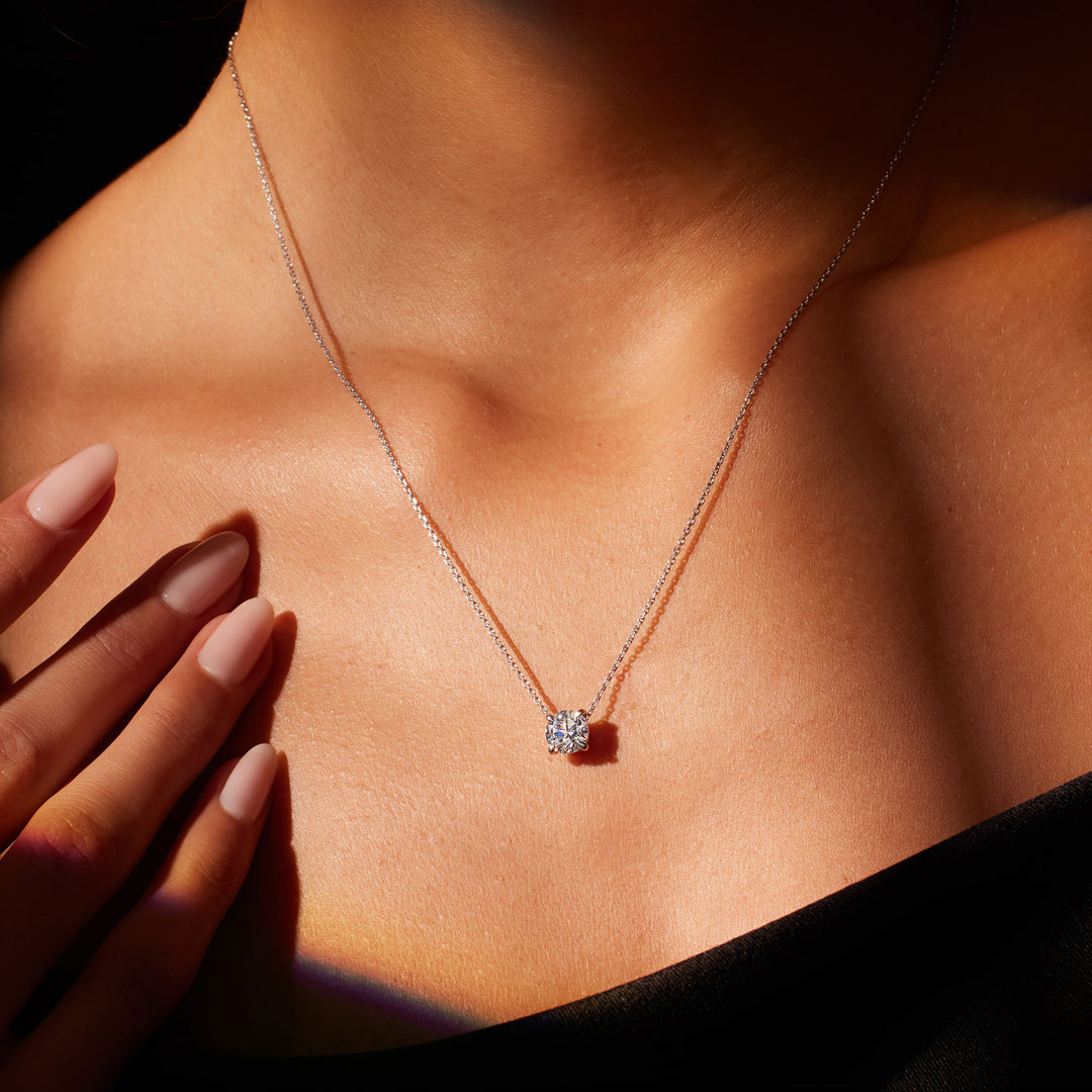 1.00 KARAT D COLOR VS1 BERRAKLIK LABORATUVAR PIRLANTASI  KOLYE - JDKL000099