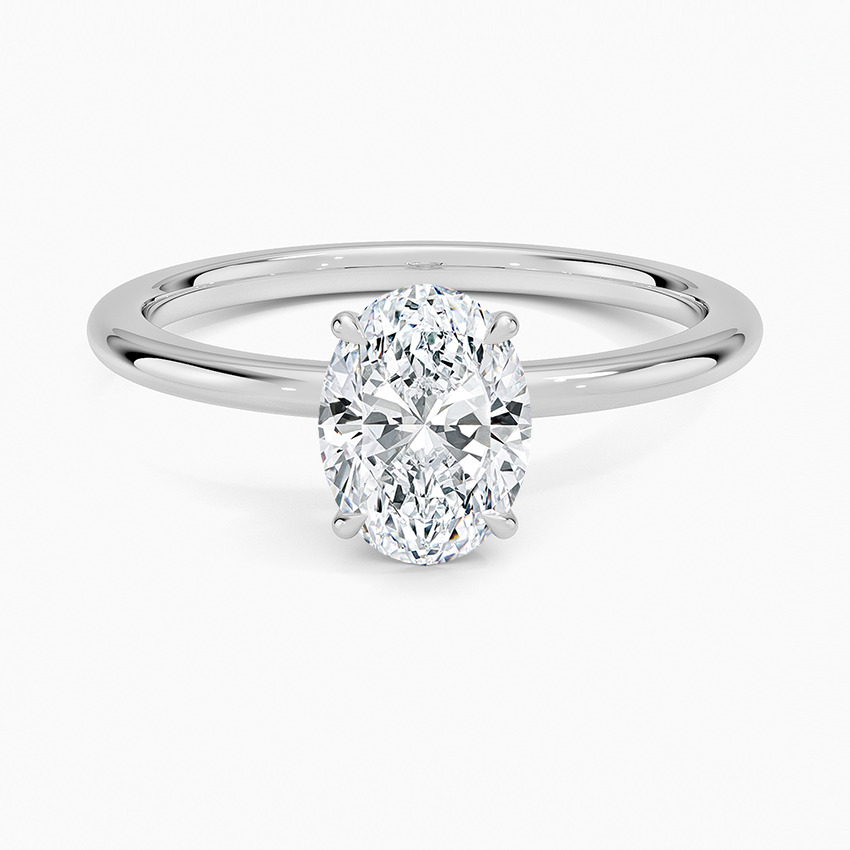 1.10 Karat D Color Vs1 Berraklık Oval Lab Grown Pırlanta Yüzük - JDYZ00024