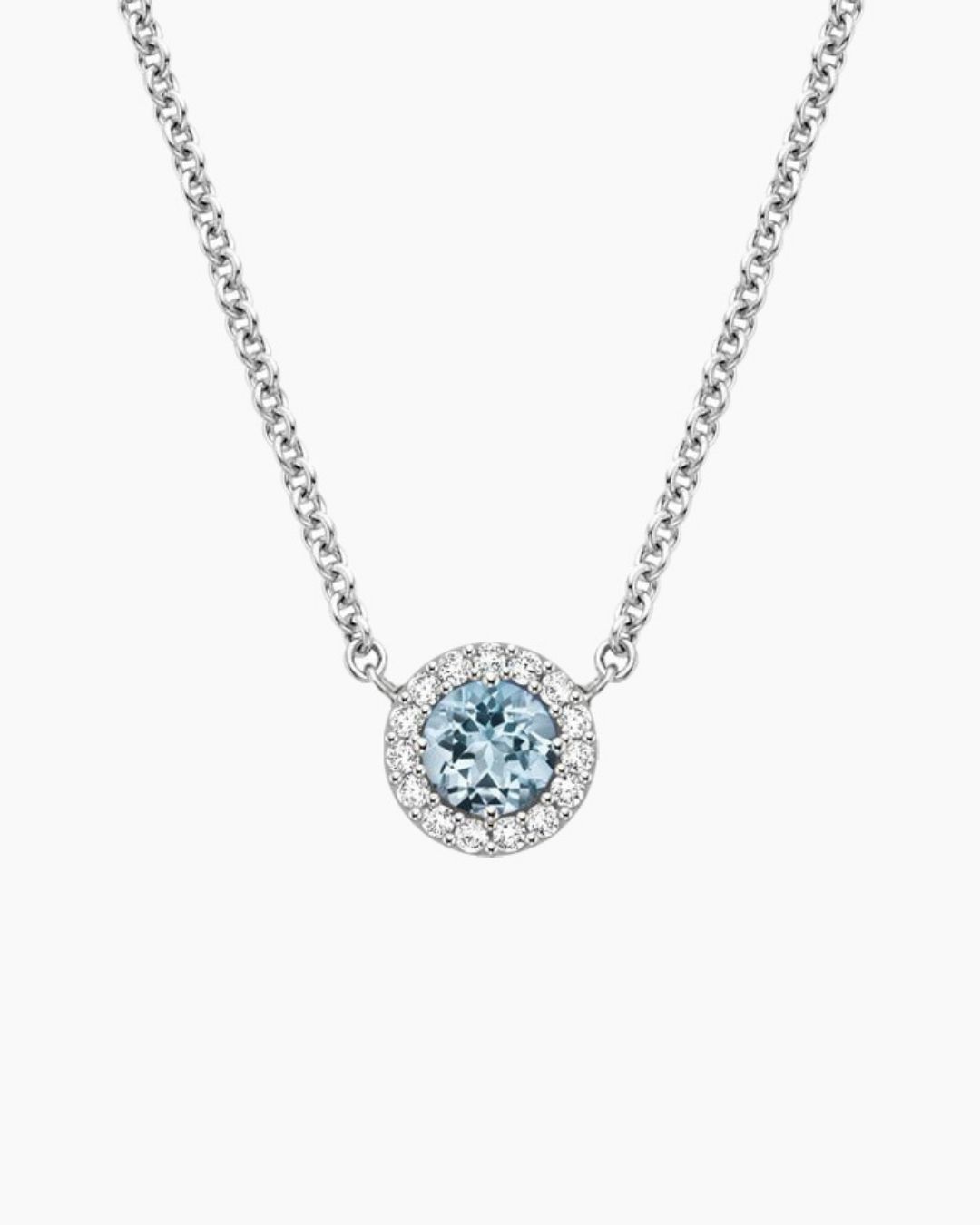 Aquamarine Pırlanta Pendant Kolye 