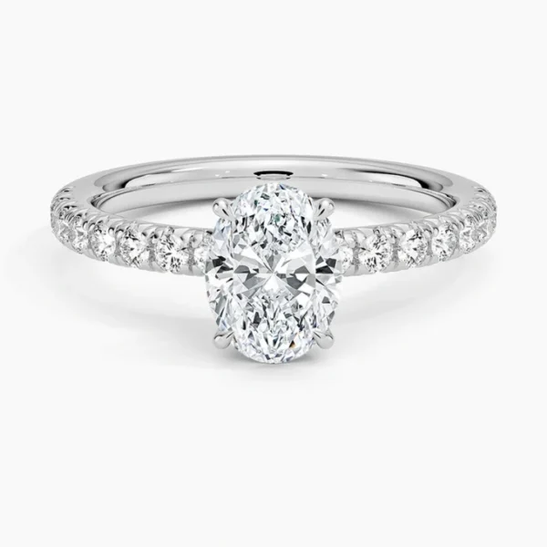 Joss Signature 1,00 karat D Color VVS2 oval Lab Grown pırlanta yüzük