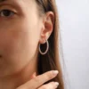 Joss Orbit – Hoop Lab Grown Pırlanta Küpe