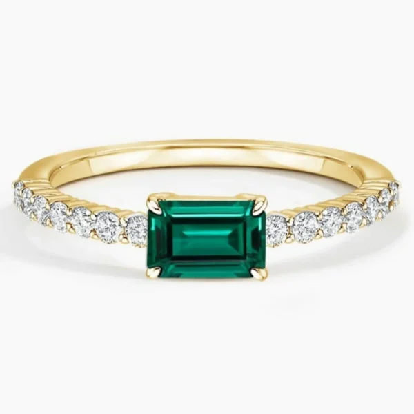 Joss Chroma emerald kesim zümrüt taşlı yüzük