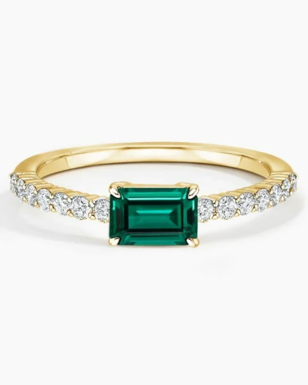 Joss Chroma emerald kesim zümrüt taşlı yüzük
