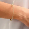 Joss Grace sarı altın pırlanta kelepçe bileklik