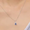 Joss Sapphire – Safir Pırlanta Pendant Kolye