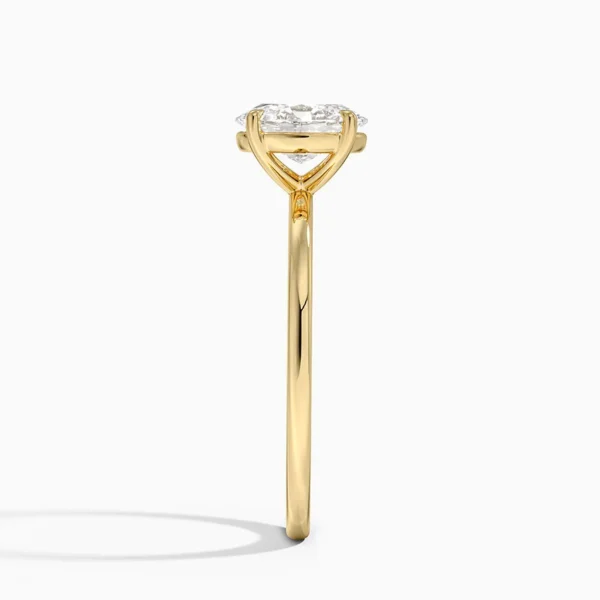 Joss Elix – 1,00 Karat Oval Lab Grown Pırlanta Yüzük – Sarı Altın
