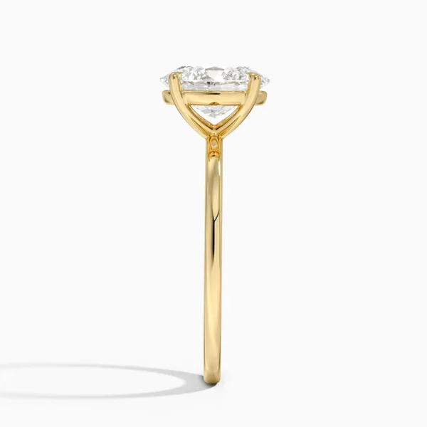 Joss Elix – 2,00 Karat Oval Lab Grown Pırlanta Yüzük – Sarı Altın