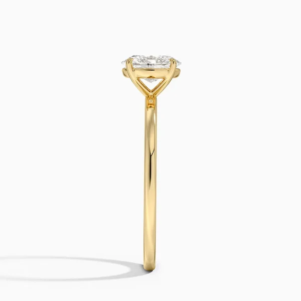 Joss Elix – 0,70 Karat Oval Lab Grown Pırlanta Yüzük – Sarı Altın