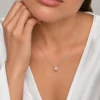 Joss Diamonds 1 karat IGI sertifikalı 14 ayar beyaz altın tektaş pırlanta kolye