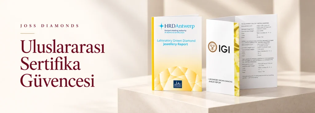 Joss Diamonds IGI ve HRD sertifikalı pırlanta bilgileri